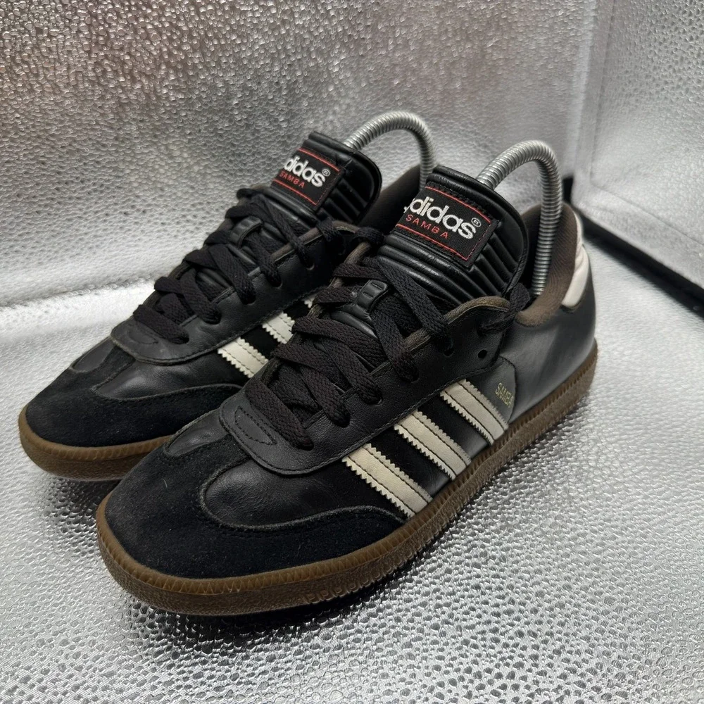 Size 5 Adidas Samba Classic Black Gum Mens Lace-Up Casual Sneaker Shoes 036516